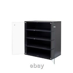 Sneaker Display Case with RGB LED Light, 4-Tier Stackable Shoe Storage Box
