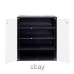 Sneaker Display Case with RGB LED Light, 4-Tier Stackable Shoe Storage Box