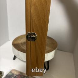 Solid Wood Display Case With Glass Door Minifigs Golf Balls Diecast Cars Toys