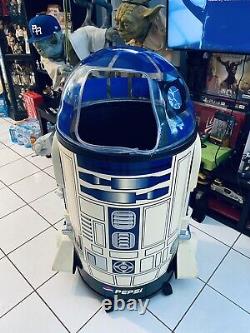 Star Wars 50 R2D2 PEPSI Cooler Store Rolling Display Case Collectible w Drain