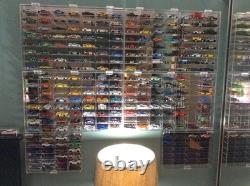 Sturdy 56-Slot Clear Acrylic Display Case for Collectible Toy Cars 24x14 Sturdy 56-Slot Clear Acrylic Display Case for Collectible Toy Cars 24x14