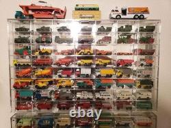 Sturdy 56-Slot Clear Acrylic Display Case for Collectible Toy Cars 24x14