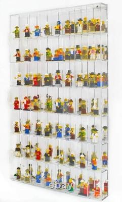 Sturdy 56-Slot Clear Acrylic Display Case for Collectible Toy Cars 24x14
