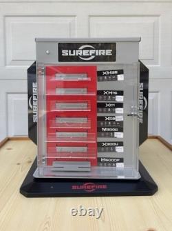 SureFire Gun ShowithStore Illuminated Rotating Display Case For Optics, Flashlight
