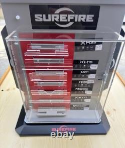 SureFire Gun ShowithStore Illuminated Rotating Display Case For Optics, Flashlight