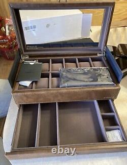 TAWBURY 12 Slots & with Drawer Watch Box Organizer for Men Watch Display Case
