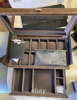 TAWBURY 12 Slots & with Drawer Watch Box Organizer for Men Watch Display Case
