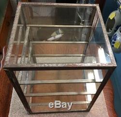TIN & GLASS FULL VIEW STORE COUNTER TOP PIE/DISPLAY CASE WithTHREE GLASS SHELVES