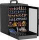 Topqm Modular Miniatures Storage And Transport Display Case With 6 Black