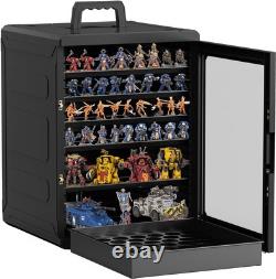 TOPQM Modular Miniatures Storage and Transport Display Case with 6 black