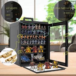 TOPQM Modular Miniatures Storage and Transport Display Case with 6 black