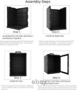 TOPQM Modular Miniatures Storage and Transport Display Case with 6 black
