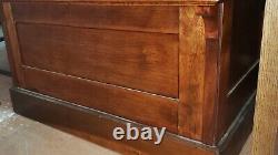 Tall Free Standing Glass & Wood Display Case with Storage Drawers LOCAL PICK UP