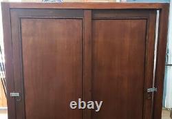 Tall Free Standing Glass & Wood Display Case with Storage Drawers LOCAL PICK UP