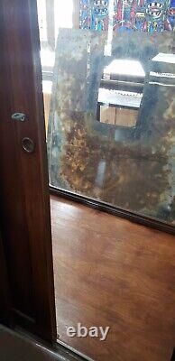 Tall Free Standing Glass & Wood Display Case with Storage Drawers LOCAL PICK UP