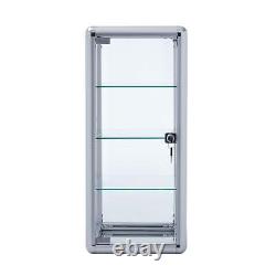 Tempered Glass Countertop Display Case Store Fixture Showcase with Shelves&lock