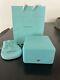 Tiffany & Co Earrings Jewelry Case Display Storage Push Box Empty Pouch Bag