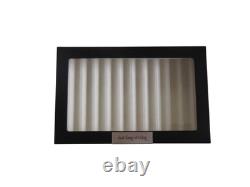 Timelybuys 30 Piece Black Ebony Wood Personalized Pen Display Case Storage and F