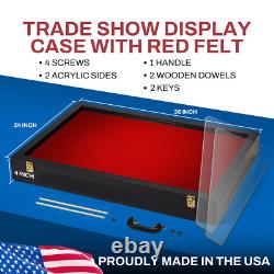 Trade Show Display Case Portable Baseball Card Display- Jewelry Case -Lockable
