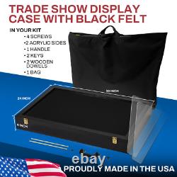 Trade Show Display Case Portable Baseball Card Display- Jewelry Case -Lockable