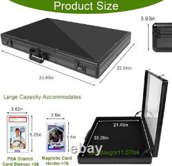 Trading Card Display Case 34x22 Aluminum Display Case with 2 Password Lock