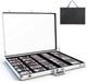Trading Card Display Case 34x22 Card Show Storage Holder Alloy Lock Silver Game