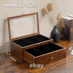 Trading Card Storage Box, Graded Card Display Case with Clear Window