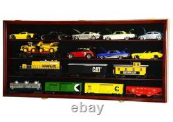 Train Display Case O Scale Cherry Railroad Model Locomotive Wood Rack Cabinet