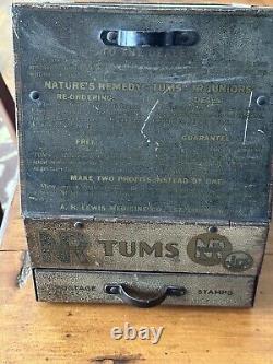 Tums 1920's Drug Store Advertising Metal Display Case