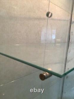 Used Glass Tower Display Showcase 15 shelf levels Store Fixture+Lights+Locking