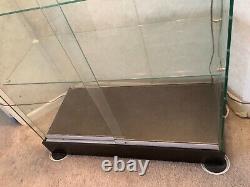 Used Glass Tower Display Showcase 15 shelf levels Store Fixture+Lights+Locking