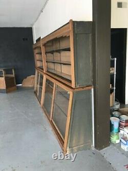 VERY large, ANTIQUE, oak GENERAL STORE, SHOWCASE shelving unit, hard to find