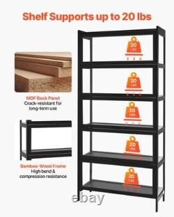 VEVOR Display Cabinet with Acrylic Doors 68 in Tall 5-Tier Wooden Curio Cabinet