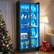 Vevor Lighted Display Cabinet With Acrylic Doors 67 In Tall 5-tier Curio Cabinet