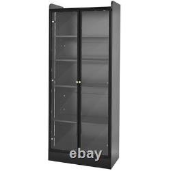 VEVOR Lighted Display Cabinet with Acrylic Doors 67 in Tall 5-Tier Curio Cabinet