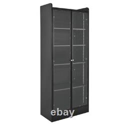 VEVOR Lighted Display Cabinet with Acrylic Doors 67 in Tall 5-Tier Curio Cabinet