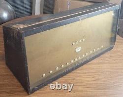 VINTAGE REMINGTON POCKET KNIFE GLASS STORE DISPLAY CASE With 18 PRICE BUTTONS