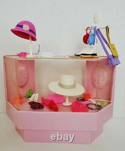 VTG'82 Barbie Dream Store 2 Display Cases, Chair, Mirror, Rack 95+ Accessories