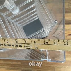 VTG Store Display Rotating Acrylic Jewelry Case new Lock & Keys 23 X 12 X 12