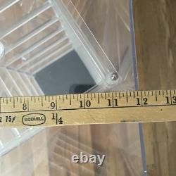 VTG Store Display Rotating Acrylic Jewelry Case new Lock & Keys 23 X 12 X 12