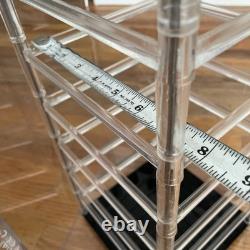 VTG Store Display Rotating Acrylic Jewelry Case new Lock & Keys 23 X 12 X 12