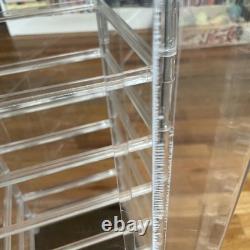 VTG Store Display Rotating Acrylic Jewelry Case new Lock & Keys 23 X 12 X 12
