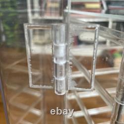 VTG Store Display Rotating Acrylic Jewelry Case new Lock & Keys 23 X 12 X 12