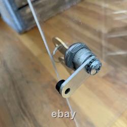 VTG Store Display Rotating Acrylic Jewelry Case new Lock & Keys 23 X 12 X 12