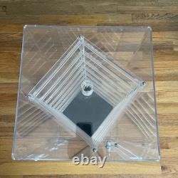 VTG Store Display Rotating Acrylic Jewelry Case new Lock & Keys 23 X 12 X 12