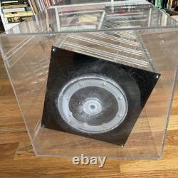 VTG Store Display Rotating Acrylic Jewelry Case new Lock & Keys 23 X 12 X 12