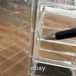 VTG Store Display Rotating Acrylic Jewelry Case new Lock & Keys 23 X 12 X 12