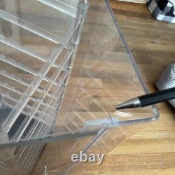 VTG Store Display Rotating Acrylic Jewelry Case new Lock & Keys 23 X 12 X 12