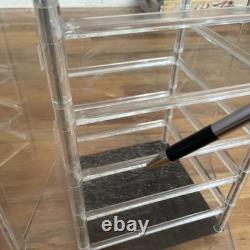 VTG Store Display Rotating Acrylic Jewelry Case new Lock & Keys 23 X 12 X 12