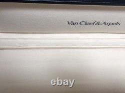 Van Cleef & Arpels Watch Display Case Storage Presentation Box Blue Genuine VCA